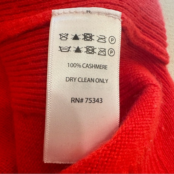 Cynthia Rowley Cashmere Sweater Paprika Medium - Picture 3 of 10